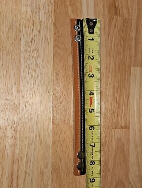 Brown Leather Snap Strap with Silver Hardware